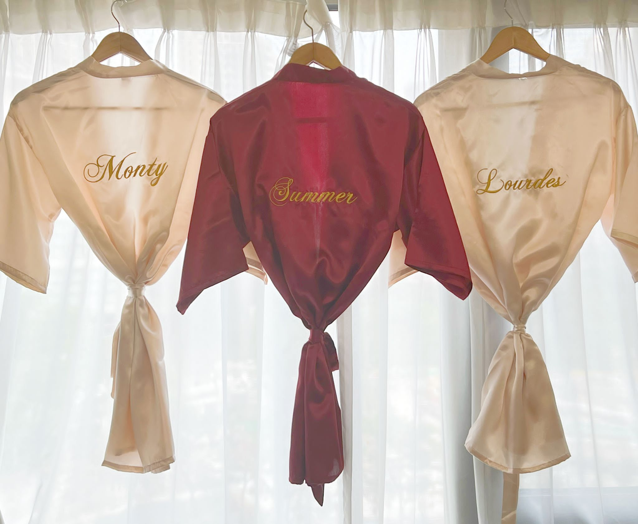 Personalized Bridesmaid robes 個人化刺繡晨袍/睡袍禮物套裝