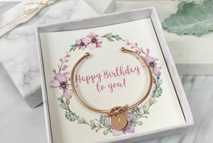 Personalized Tie the knot Bracelet Birthday gift set
