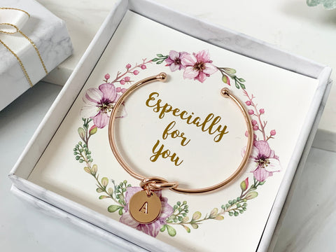 Personalized Tie the knot Bracelet Valentine's Day gift set